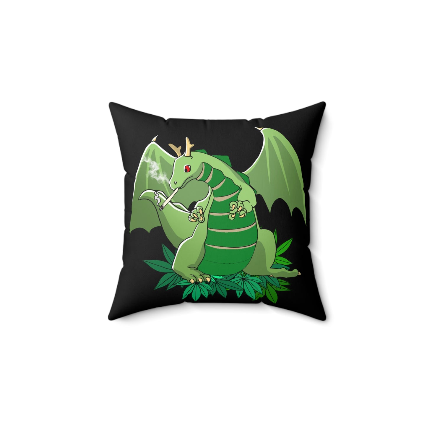 Smokin Dragon, Spun Polyester Square Pillow