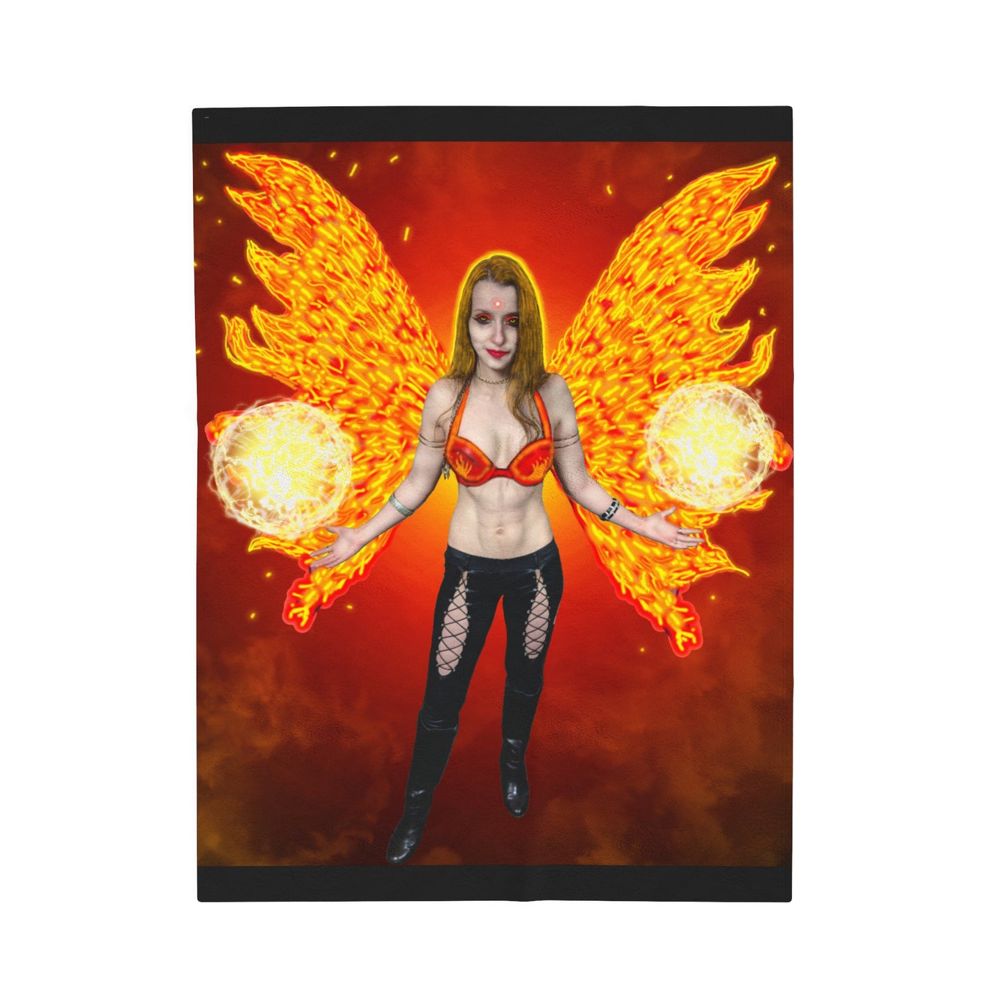 Mystic Fire Fairy Velveteen Plush Blanket