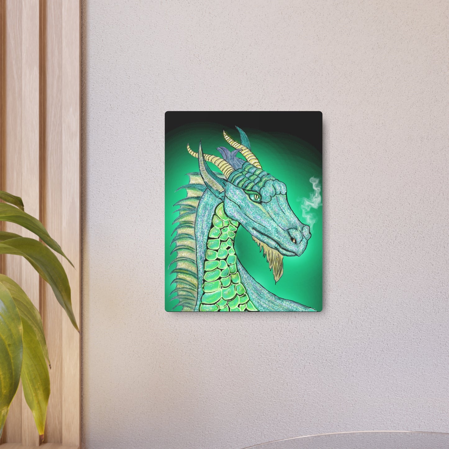 Mystic Dragon, Fantasy Art, Metal Wall Art, Wall Decor, Dragon Lover Gift, Unique Gift, Original Art