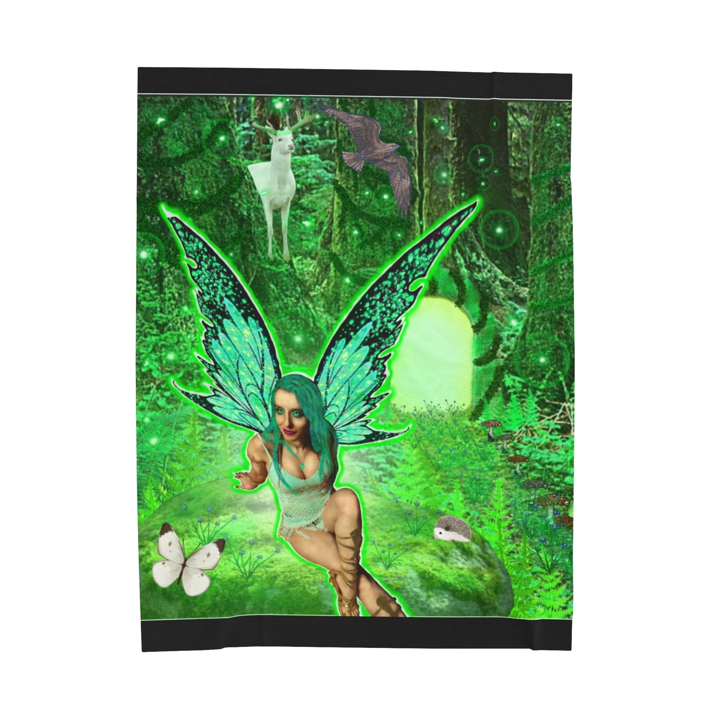 Mystic Forest Fairy Velveteen Plush Blanket