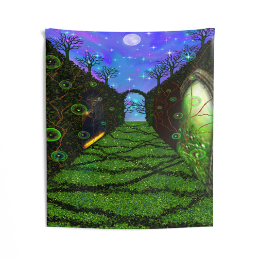 Hidden World Fairy Doorways Indoor Wall Tapestry 51 x 60