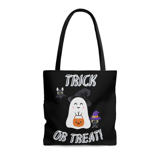 Trick Or Treat Ghost Halloween Candy Tote Bag