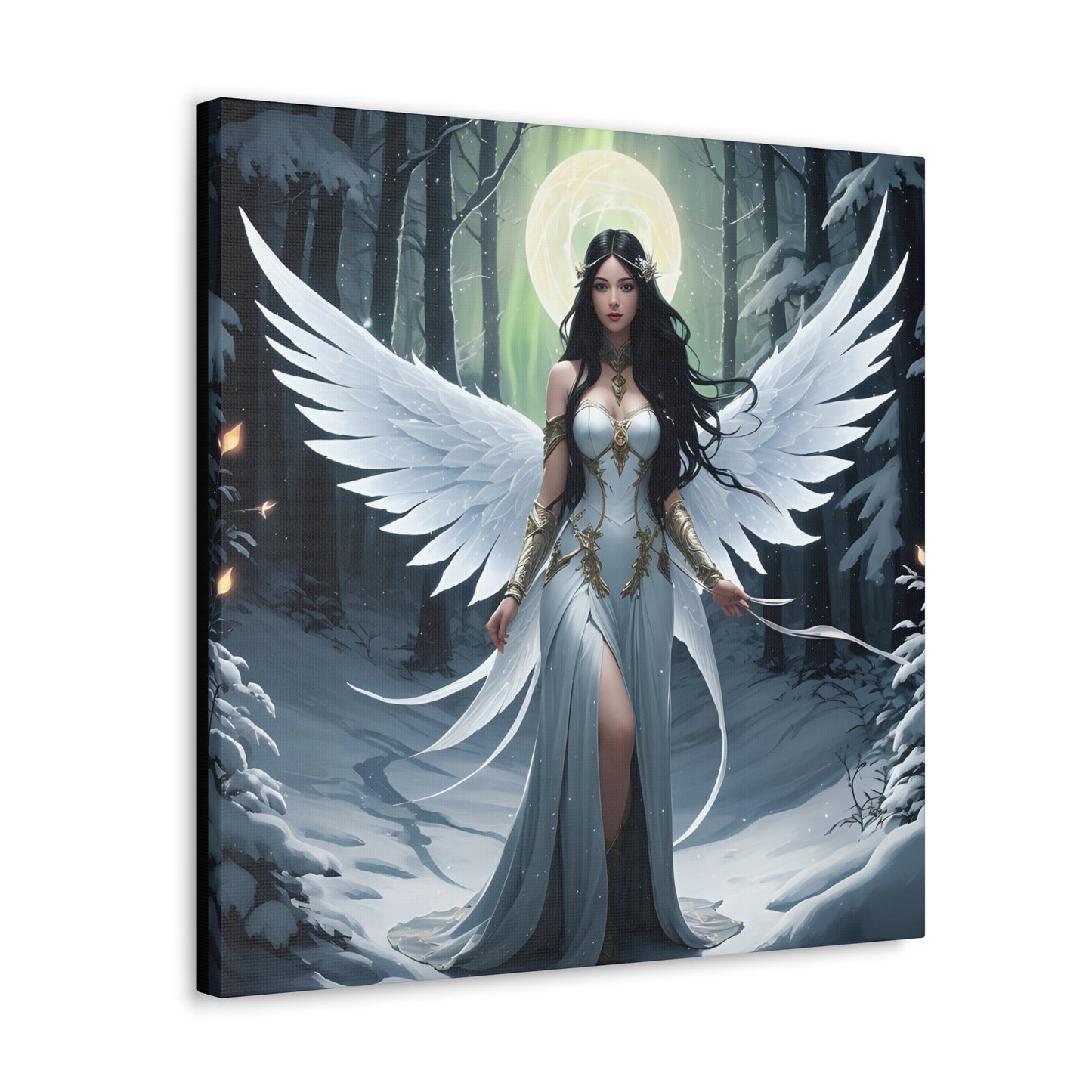 Winter Fae Goddess, Canvas Art, Canvas Print, Wall Decor, Original Art, Unique Gifts