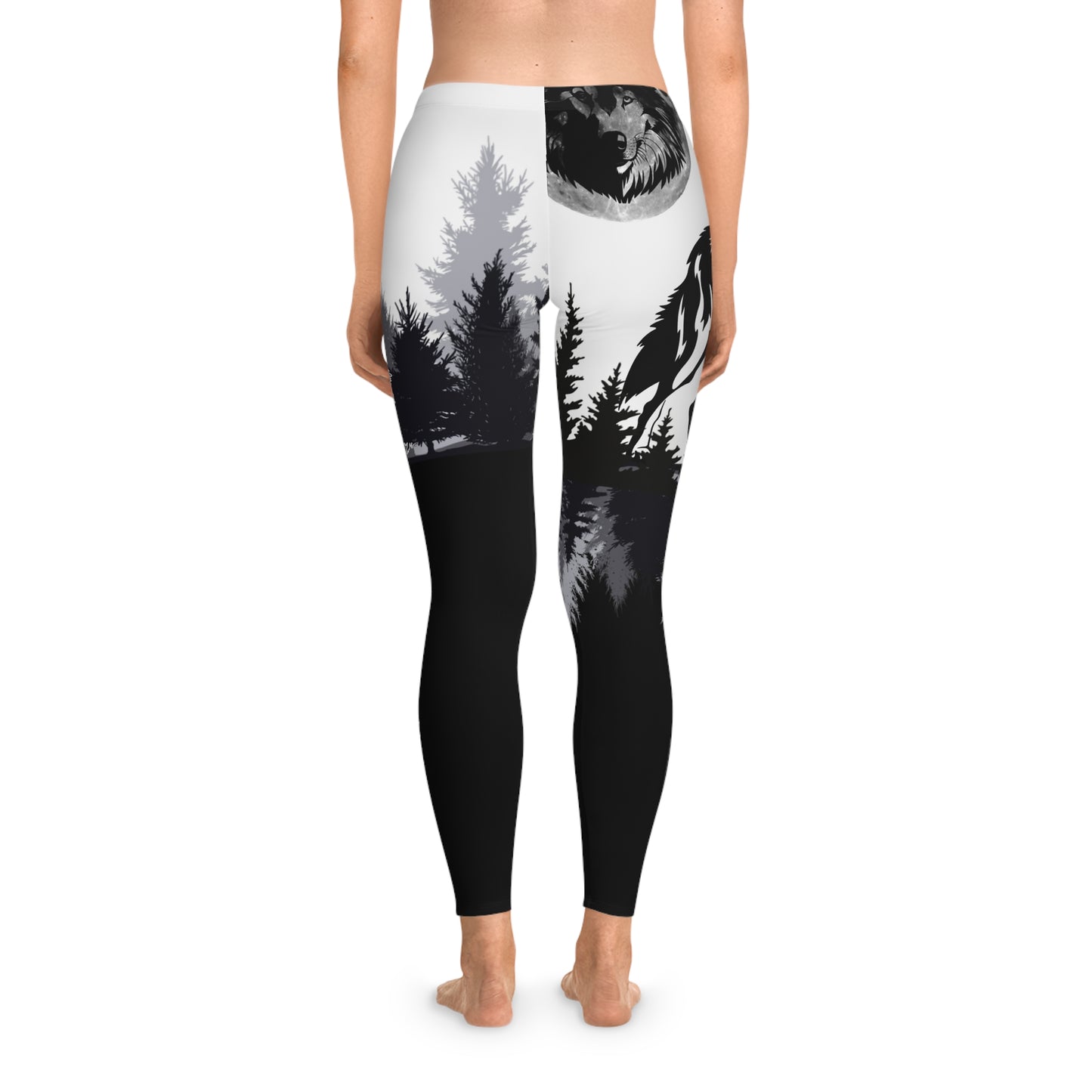 Mystic Wolf, Black Leggings