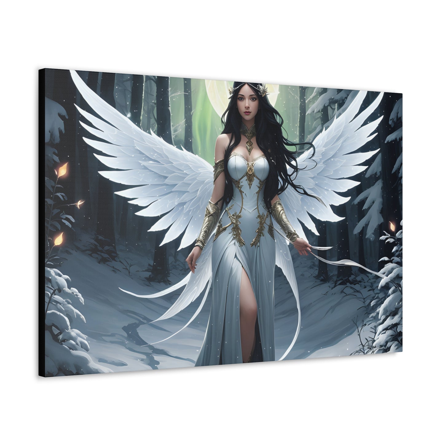 Winter Fae Goddess, Canvas Art, Canvas Print, Wall Decor, Original Art, Unique Gifts