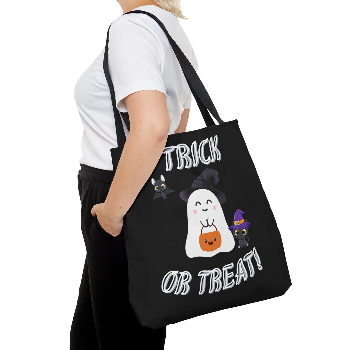 Trick Or Treat Ghost Halloween Candy Tote Bag