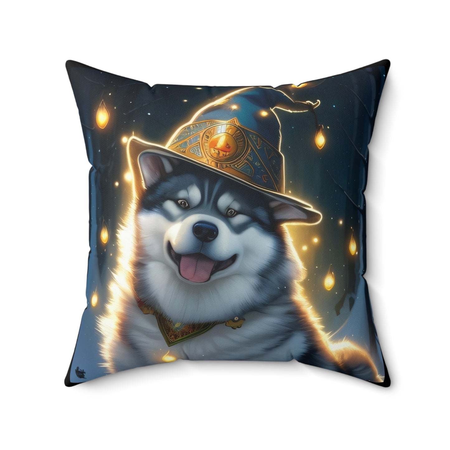 Wizard Pup, Spun Polyester Square Pillow