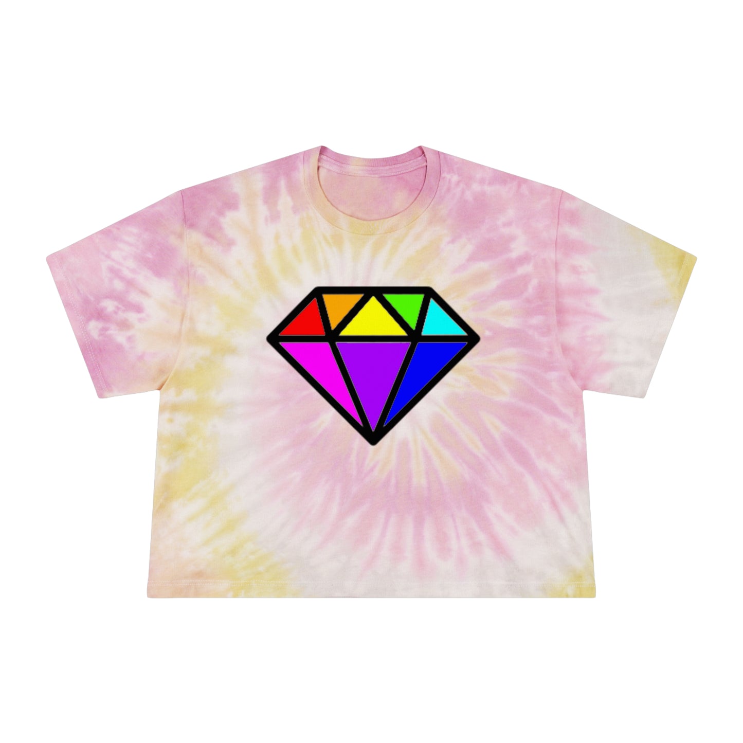 PRIDE Diamond Women's Tie-Dye Crop Tee