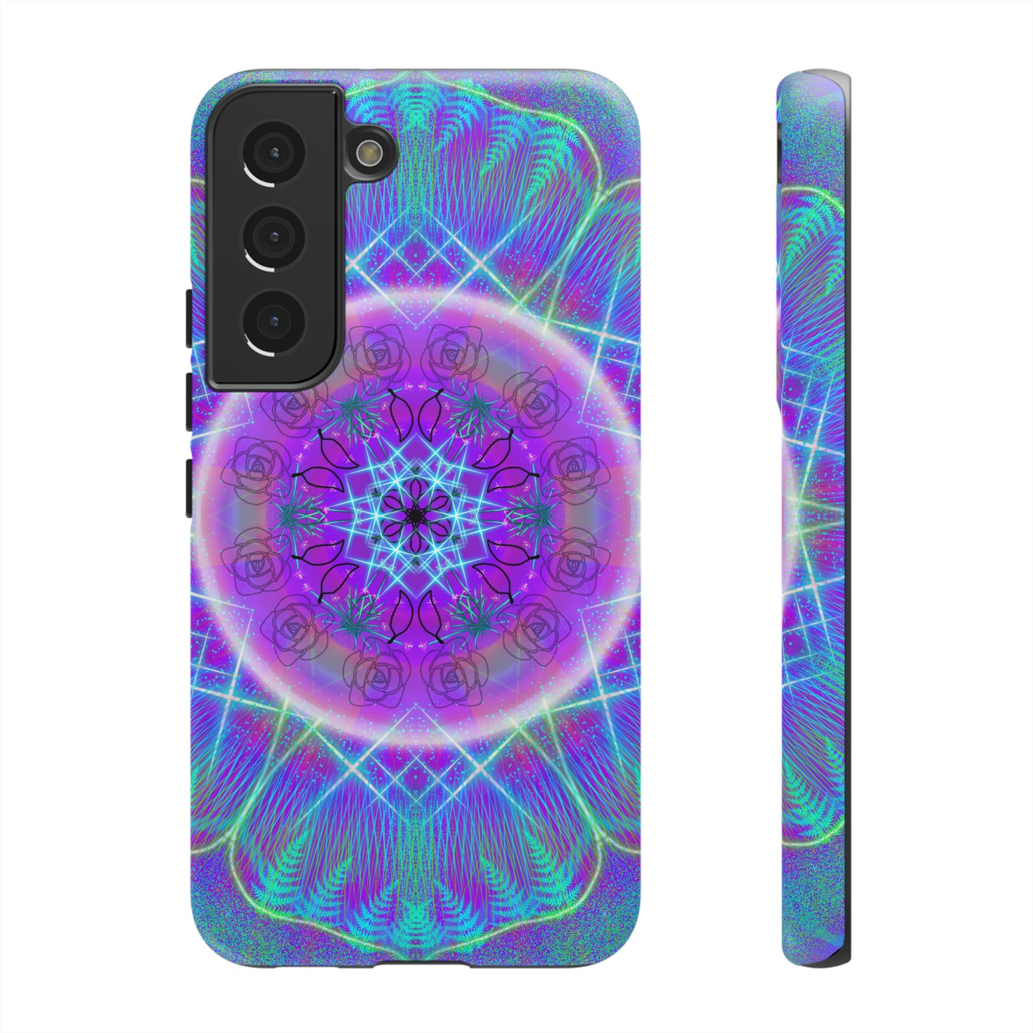 Psychedelic Mandala Protective Phone Case, Samsung, iPhone, Pixel, all sizes