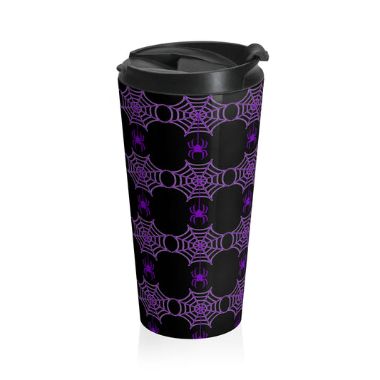 Stainless Steel Spider web Halloween Travel Mug with Insert