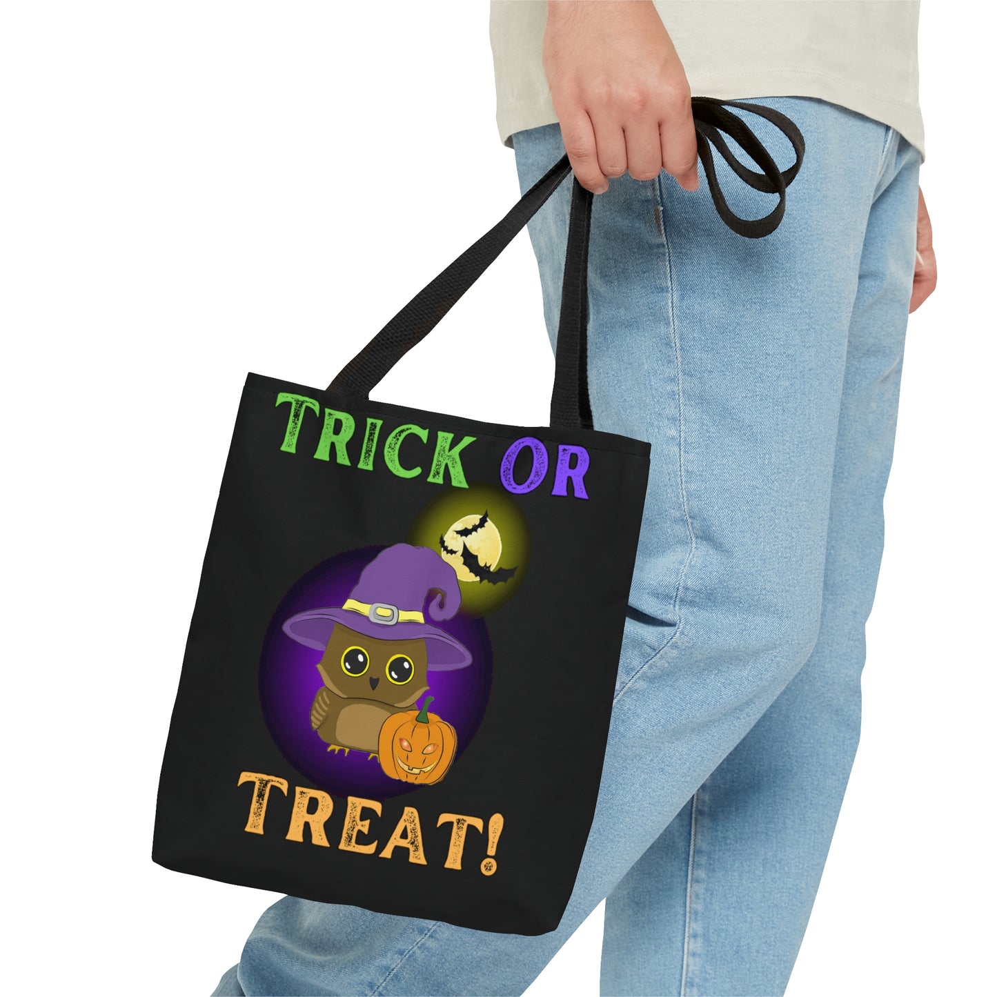 Trick Or Treat Owl Halloween Candy Tote Bag