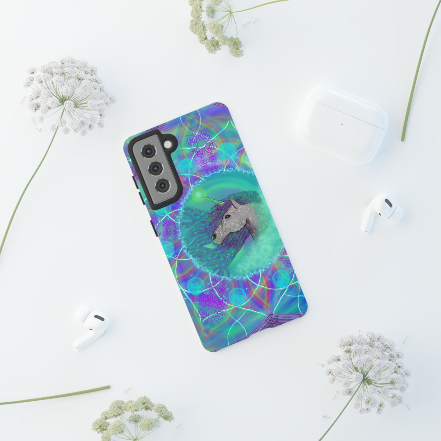 Mystic Unicorn Protective Phone Case, Samsung, iPhone, Pixel, all sizes