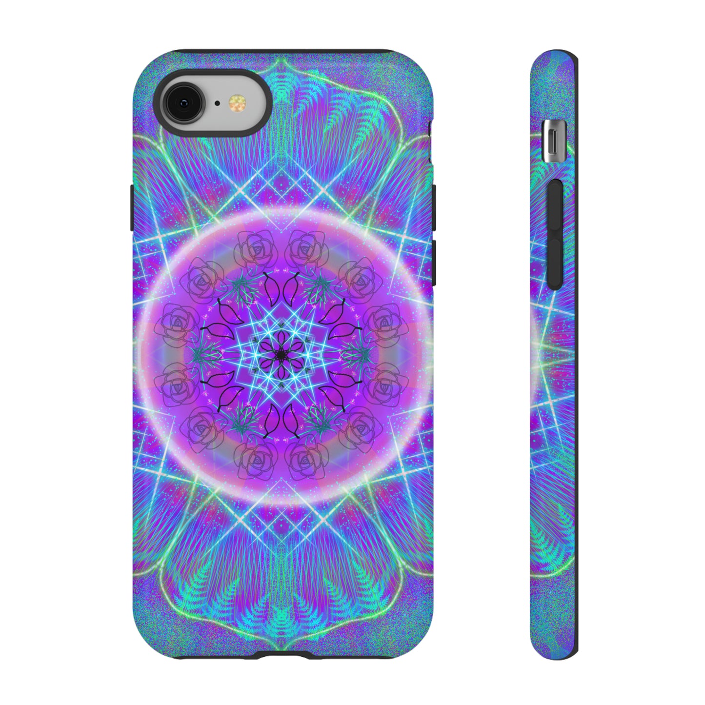 Psychedelic Mandala Protective Phone Case, Samsung, iPhone, Pixel, all sizes