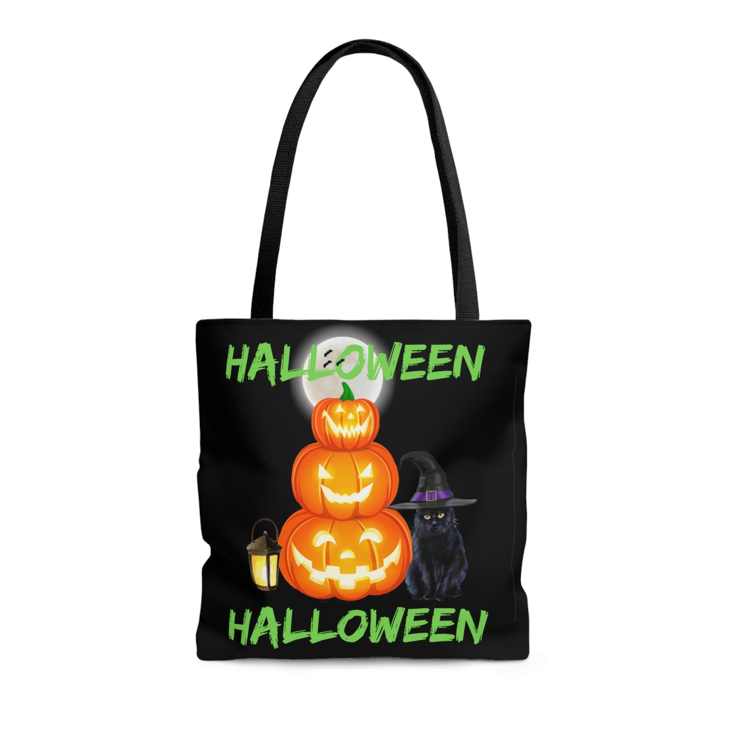 Halloween Pumpkins And Black Cat,  Halloween Candy Tote Bag