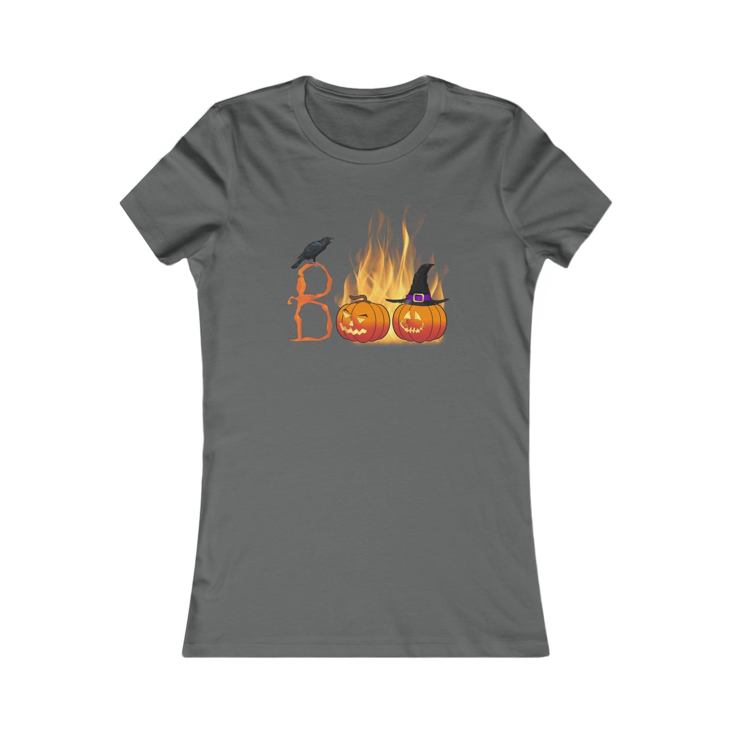 Women's Favorite Tee All Hallows Eve "Boo" Top Halloween Shirt