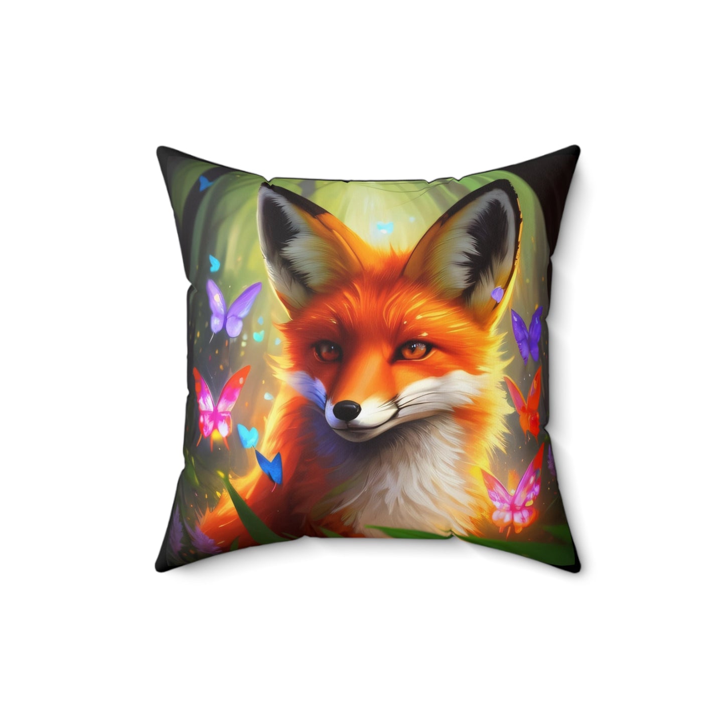 Dreamy Fox, Spun Polyester Square Pillow