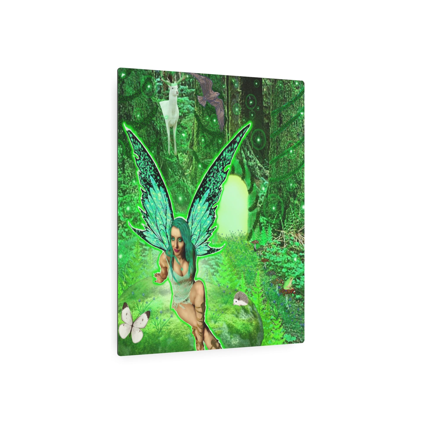 Mystic Forest Fairy, Fantasy Art, Metal Wall Art, Wall Decor, Nature Lover Gift, Original Art, Unique Gifts