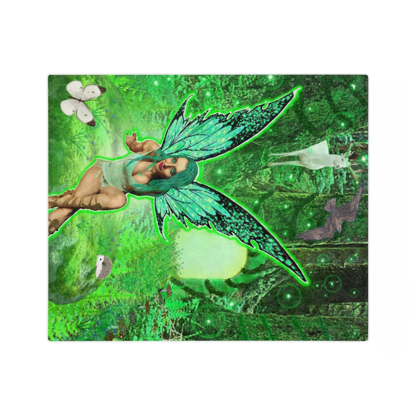 Mystic Forest Fairy Velveteen Minky Blanket