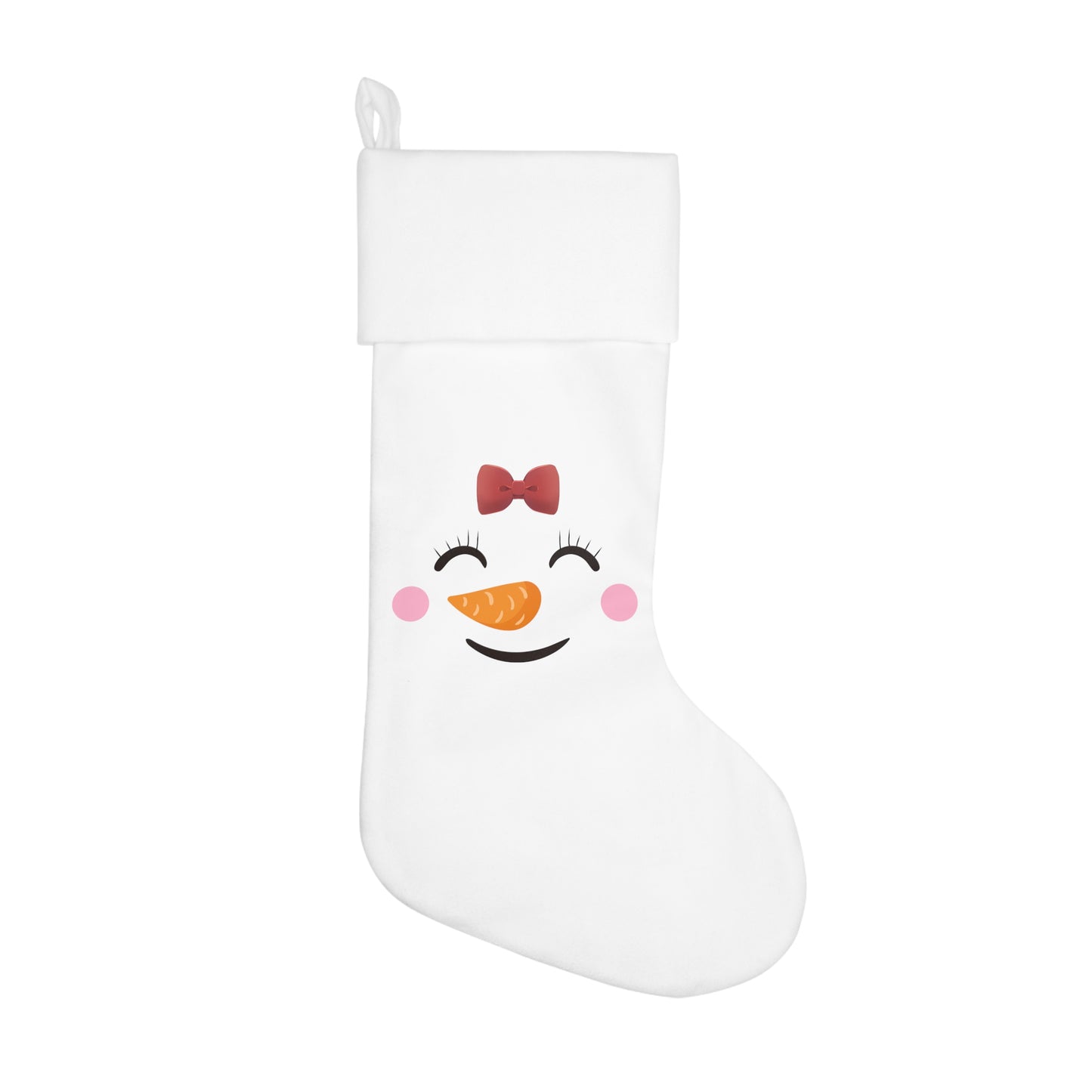 Snowman Face Christmas Stocking female