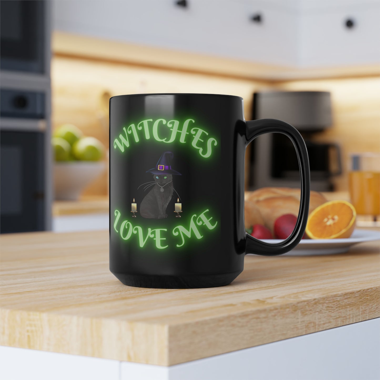 Witches Love Me, Black Cat, Coffee Mug, Gift For Her, Gift For Him, Unique Gifts