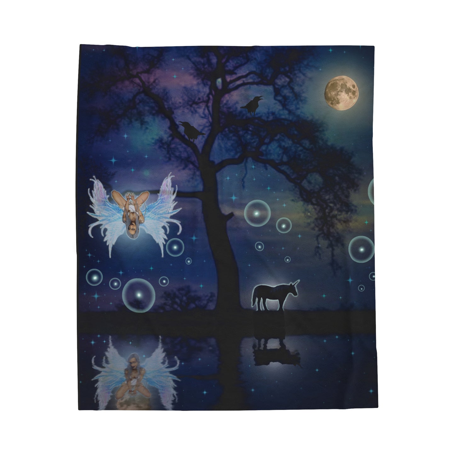 Mystic Moon Fairy Velveteen Plush Blanket