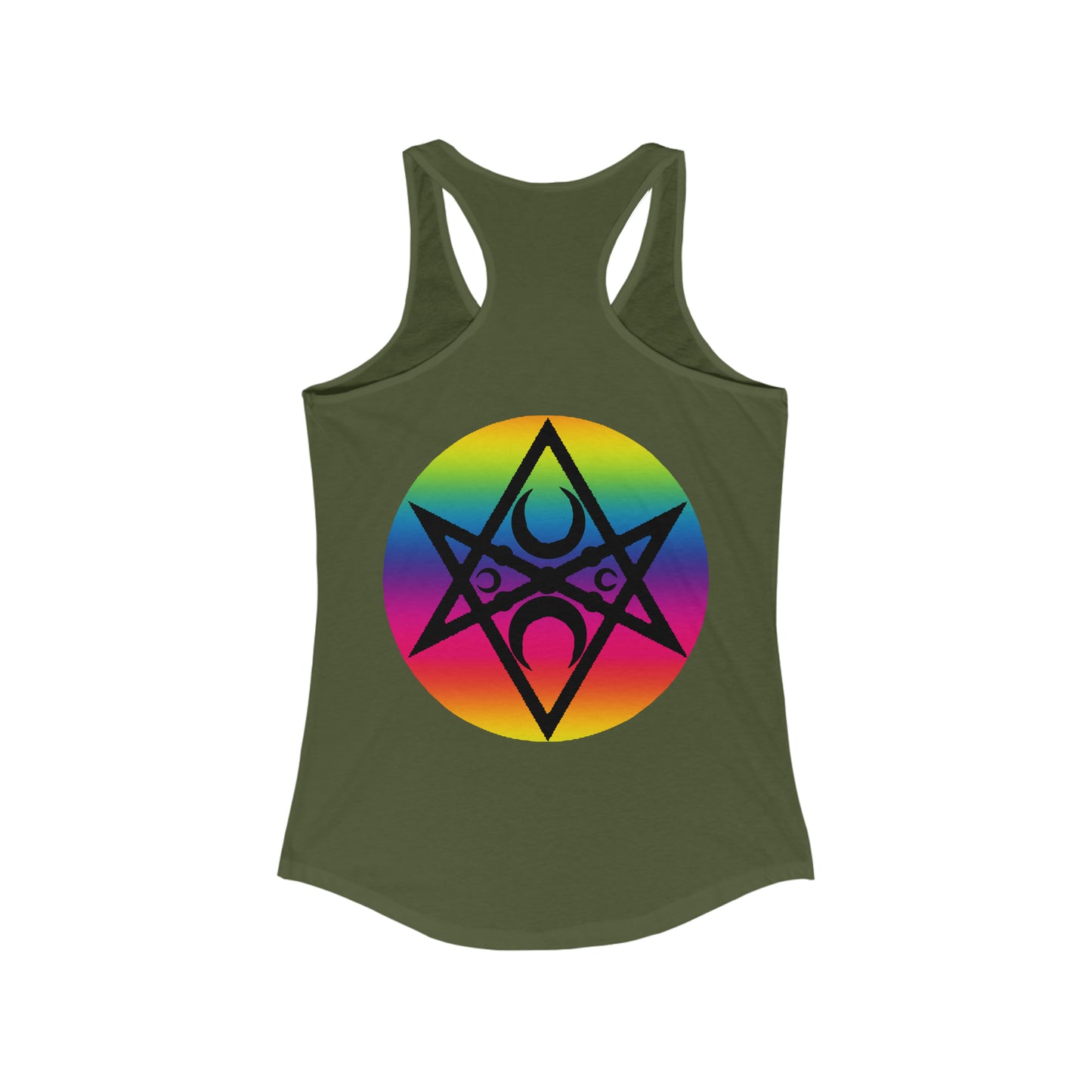 PRIDE Unicursal Moon Hexagram Women's Ideal Racerback Tank