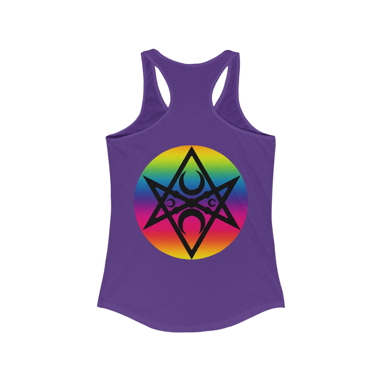 PRIDE Unicursal Moon Hexagram Women's Ideal Racerback Tank