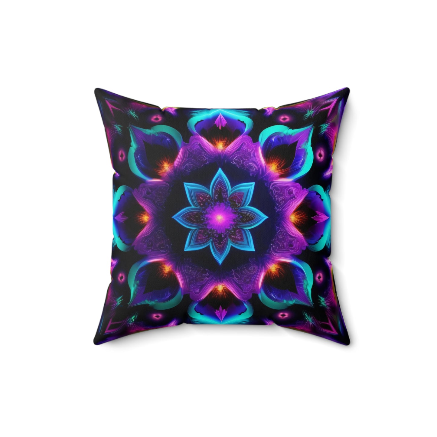 Mandala Madness, Spun Polyester Square Pillow