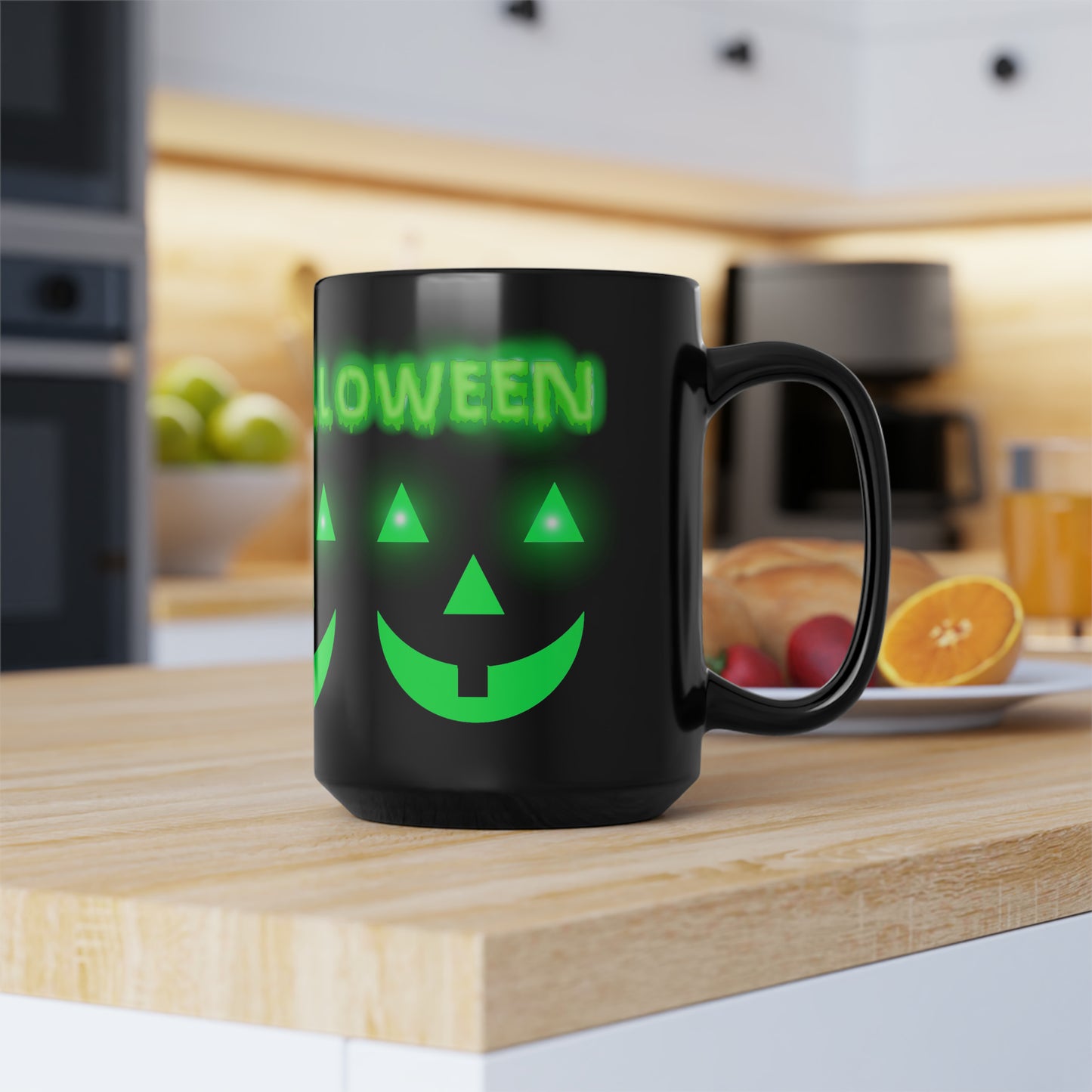 Happy Halloween Black Mug, 15oz