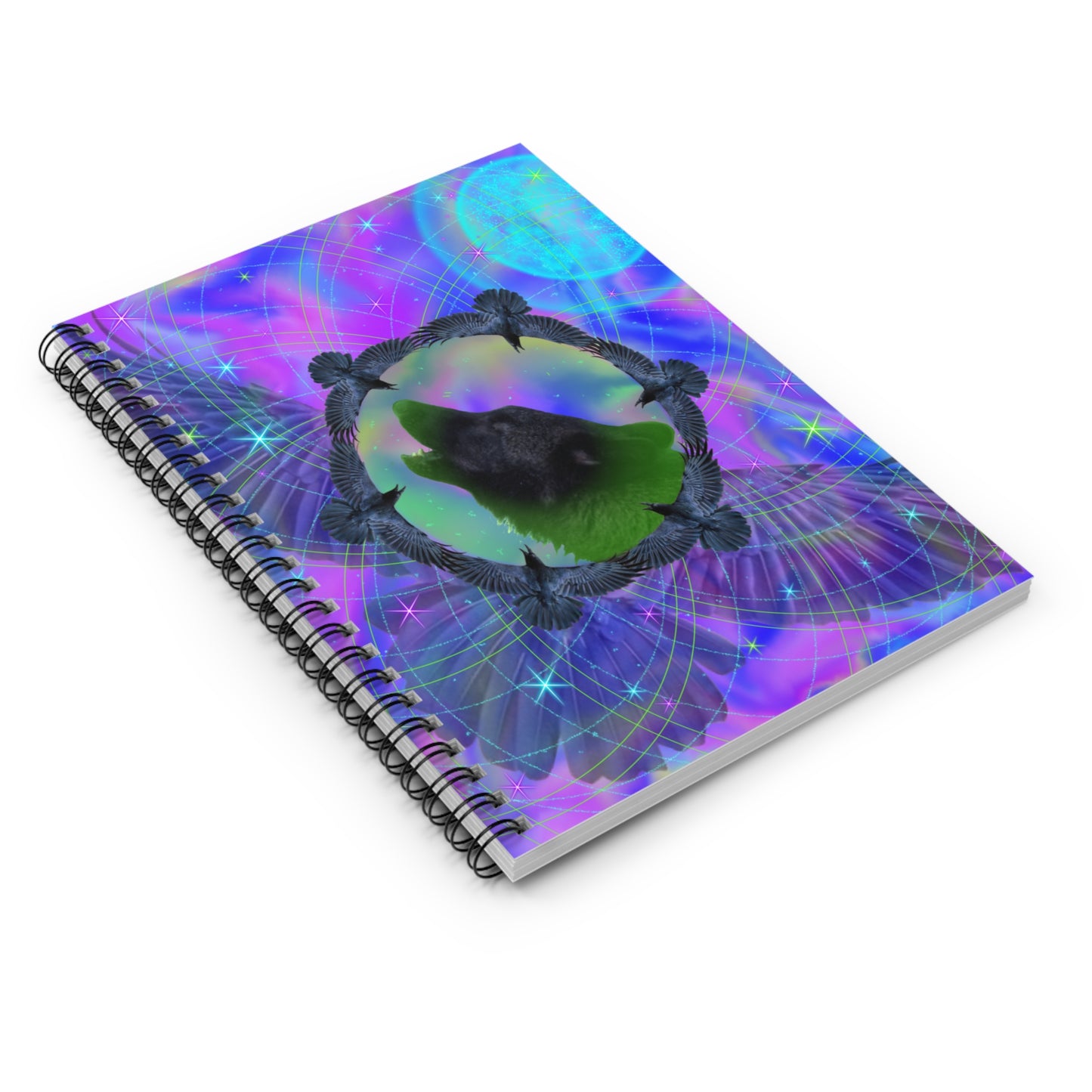 Wolf Medicine Mandala Spiral Notebook - Ruled Line