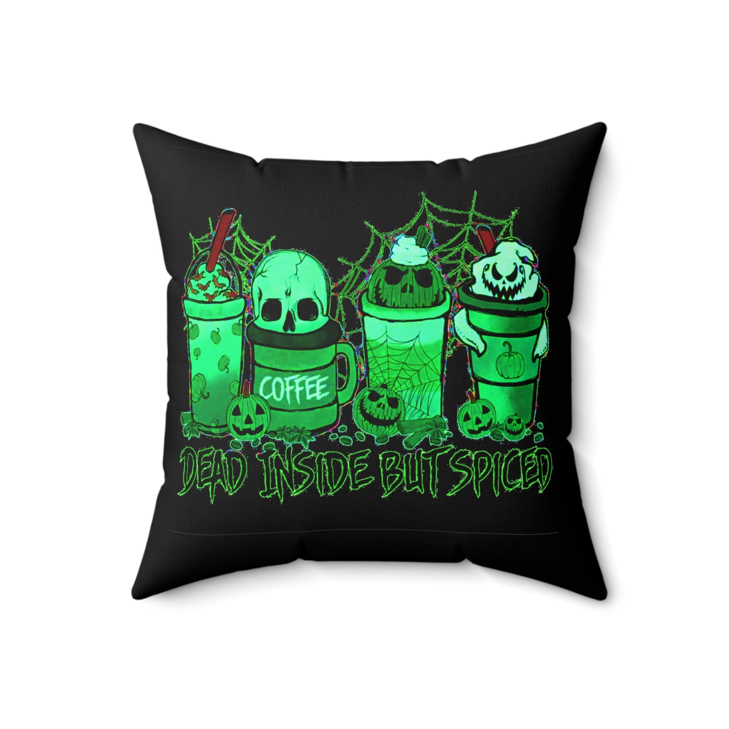 Dead Inside,  Halloween, Spun Polyester Square Pillow