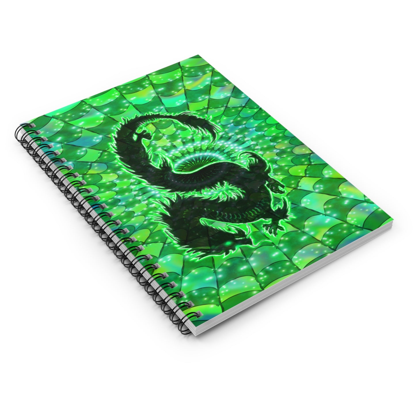 Emerald Abundance Dragon Spiral Notebook - Ruled Line