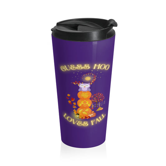 Guess Hoo Loves Fall Travel Mug with Insert