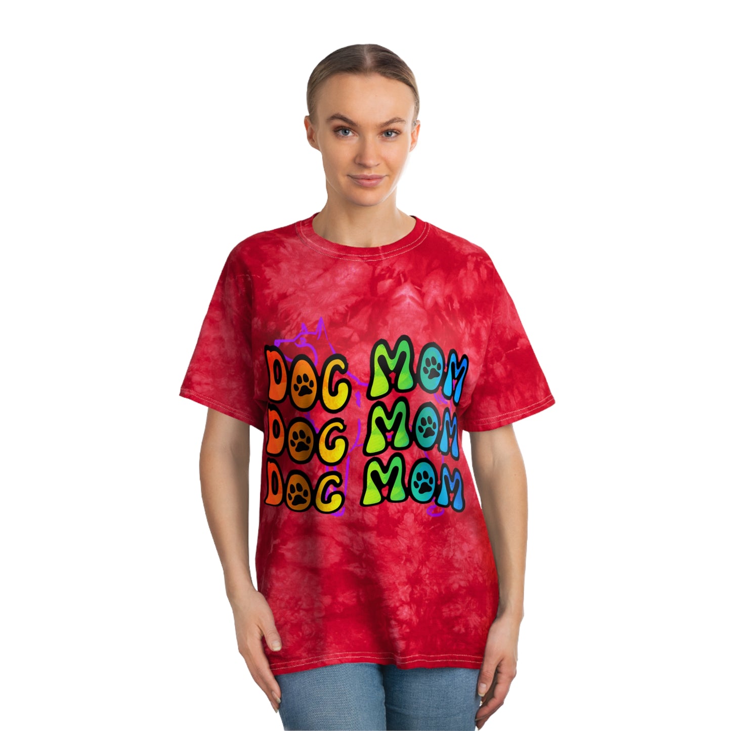 Dog Mom Tie-Dye Tee, Crystal