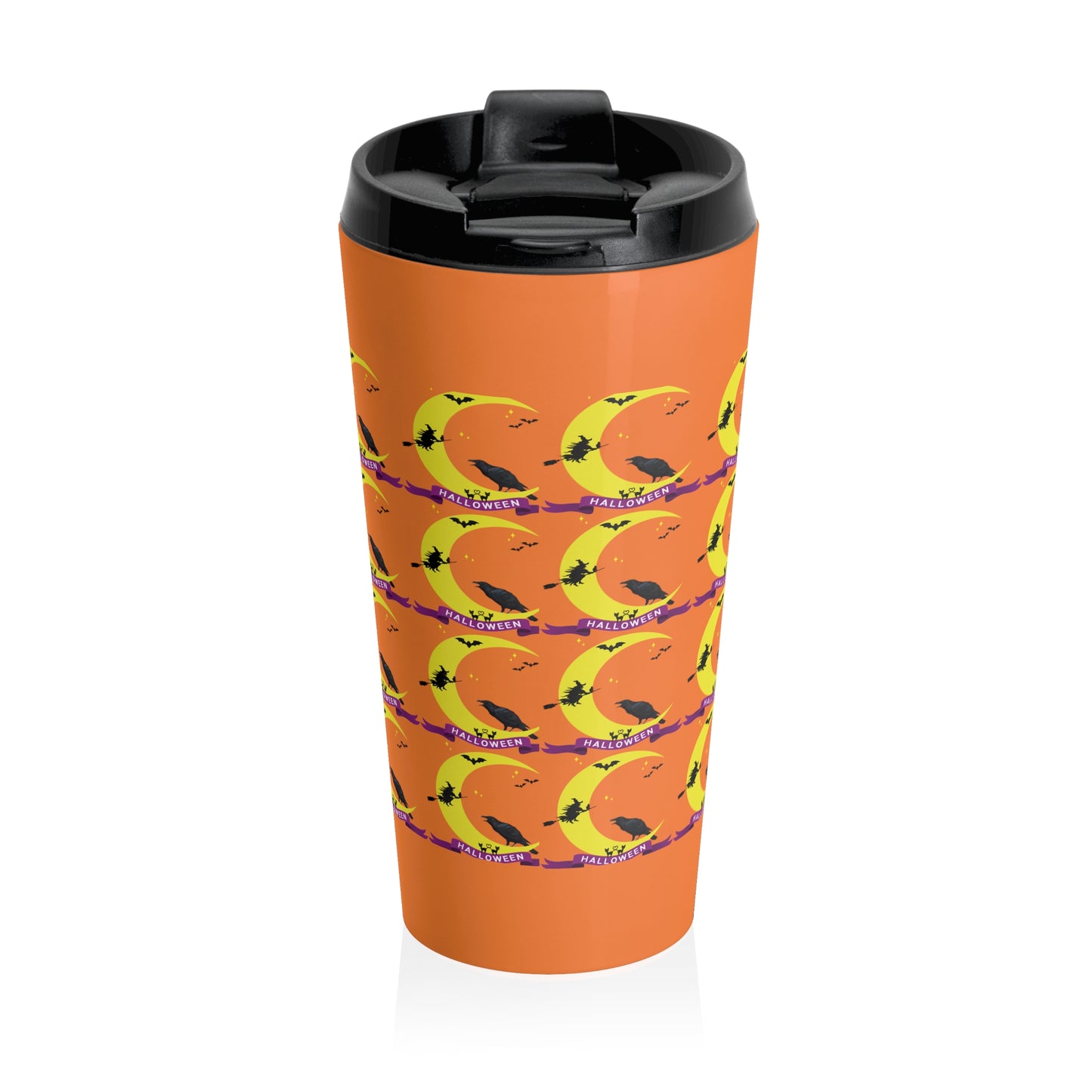 Stainless Steel Moon Raven Halloween Travel Mug with Insert