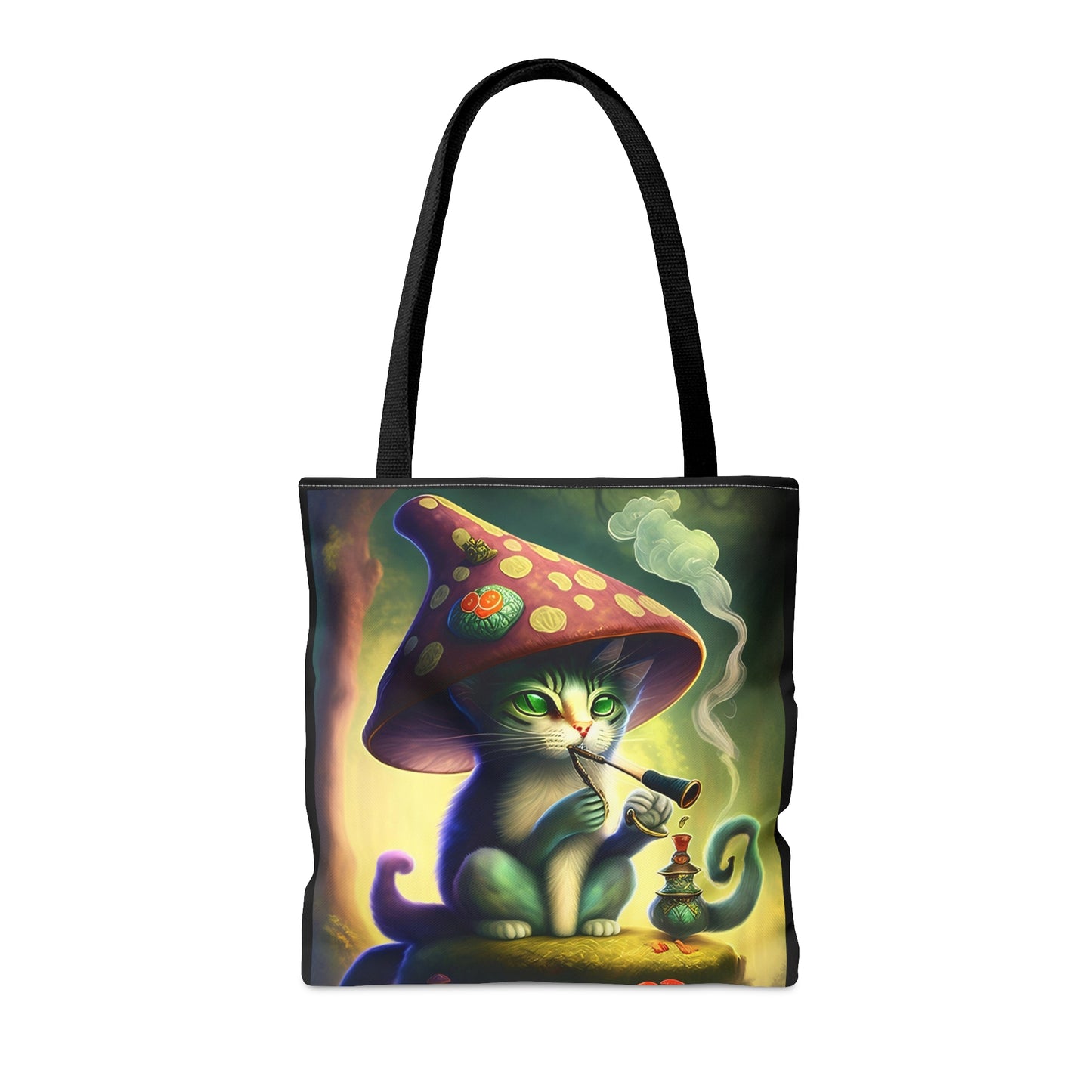 Fae Mushroom Cat,Tote Bag