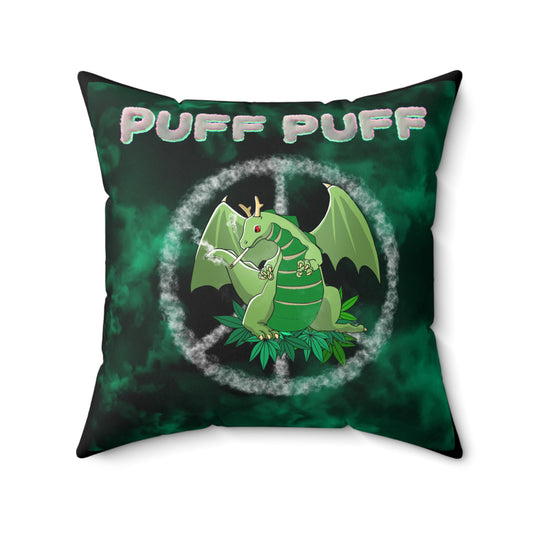Puff Puff, 420 Themed, Spun Polyester Square Pillow