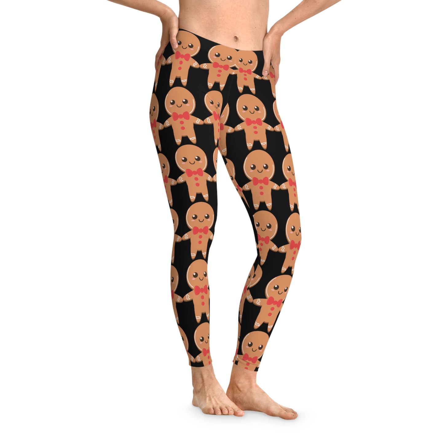 Gingerbread Man Christmas Stretchy Leggings