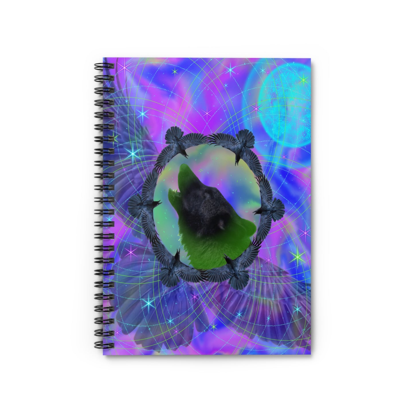 Wolf Medicine Mandala Spiral Notebook - Ruled Line