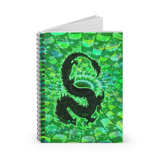 Emerald Abundance Dragon Spiral Notebook - Ruled Line