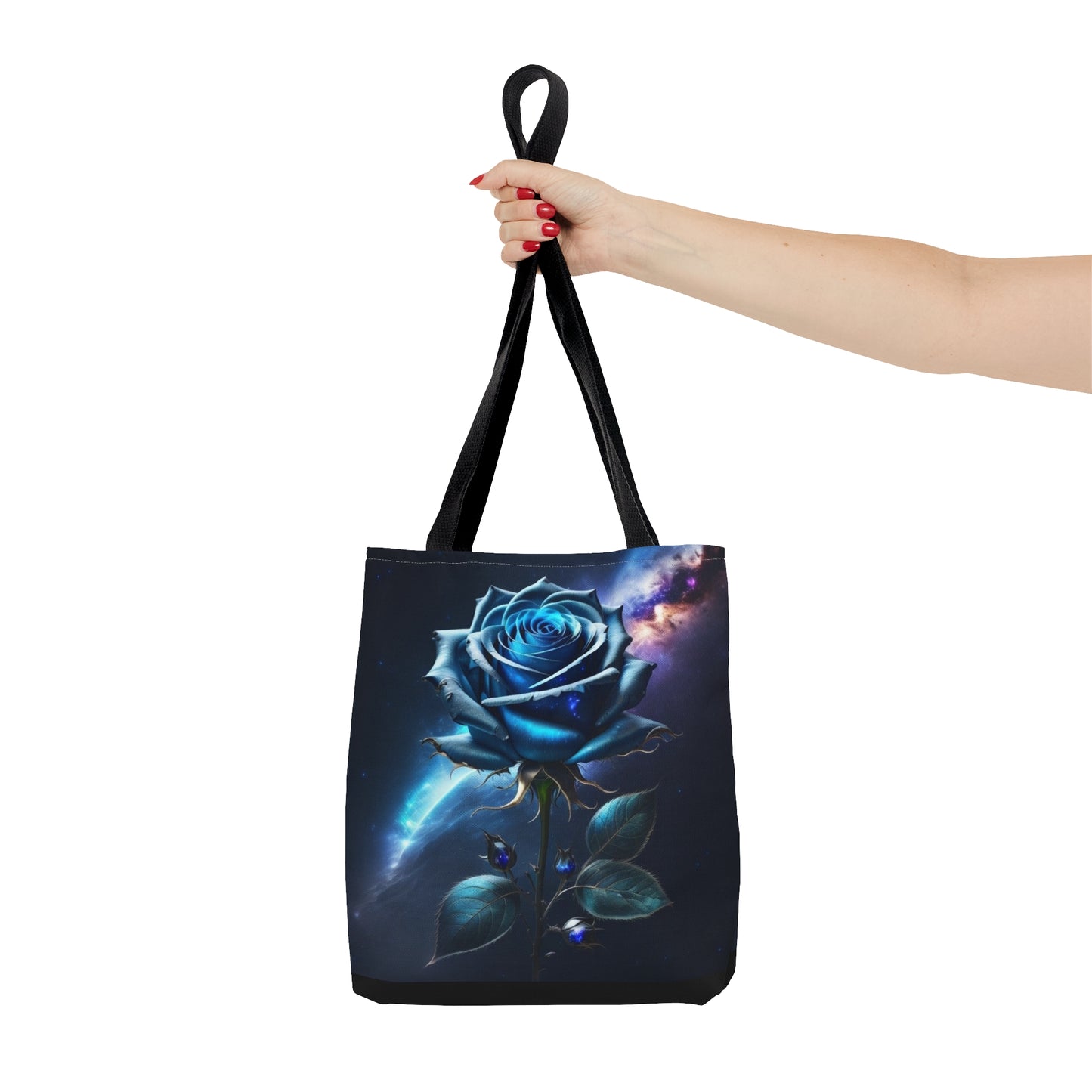 Cosmic Blue Rose,Tote Bag