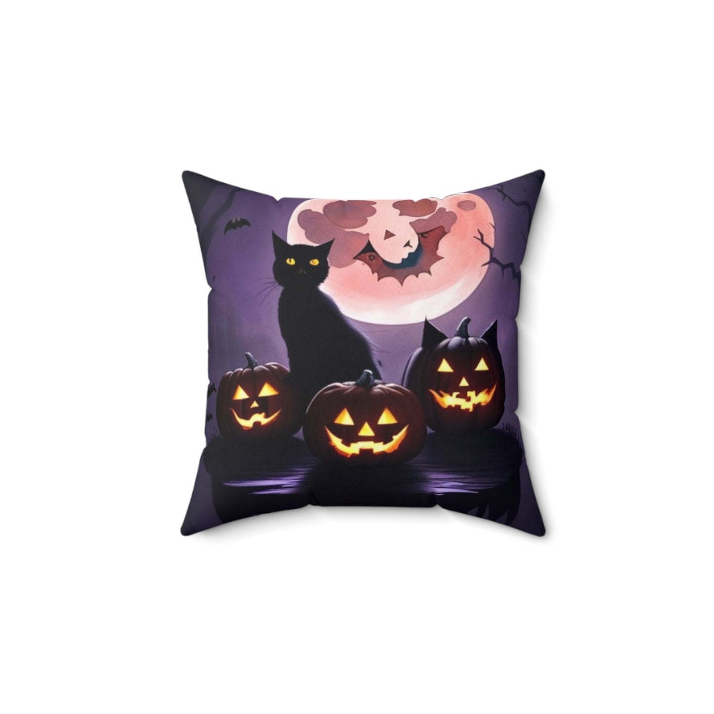 All Hallows Eve, Halloween, Spun Polyester Square Pillow