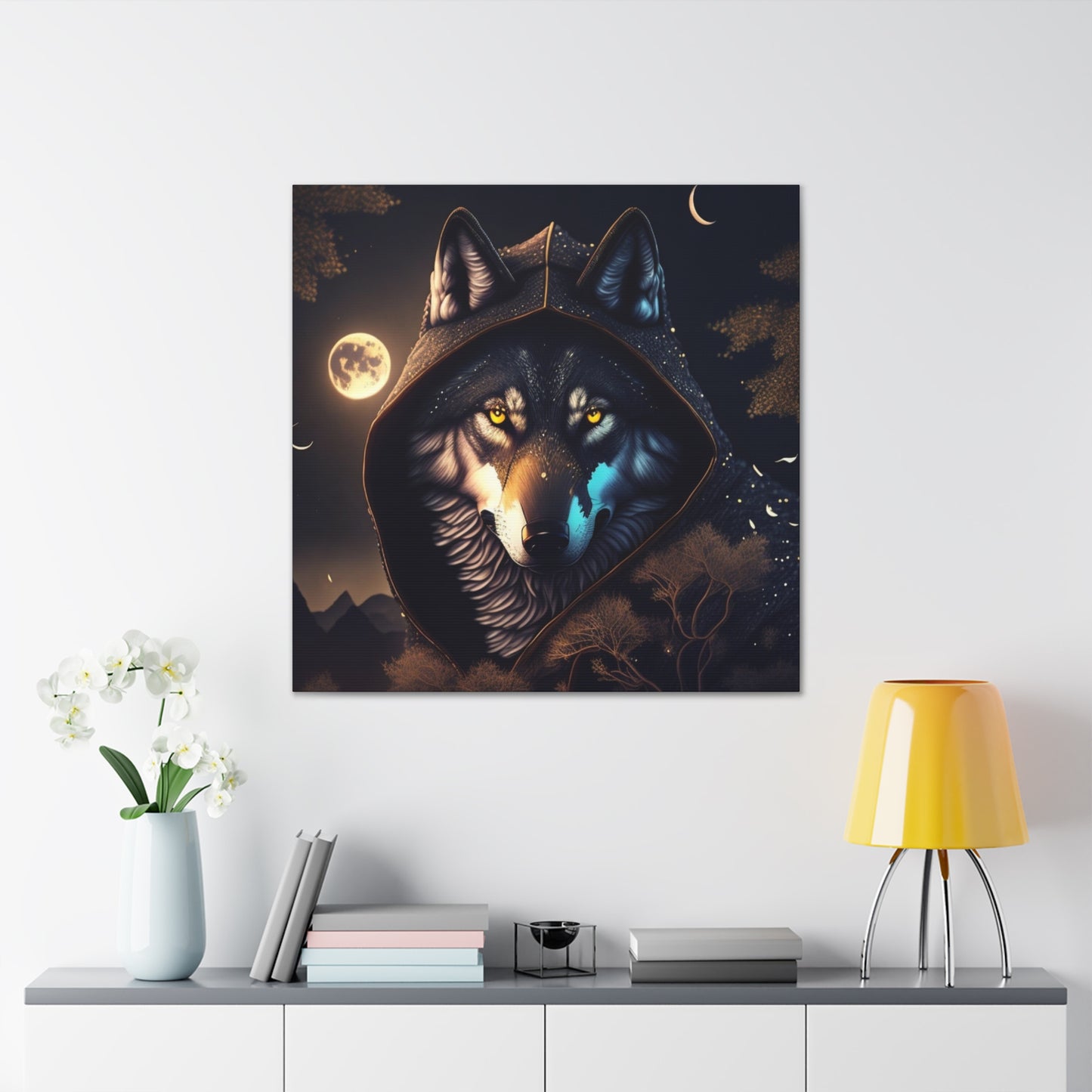 Tales Of A Wolf Mage, Canvas Art, Canvas Print, Wall Decor, Original Art, Unique Gifts