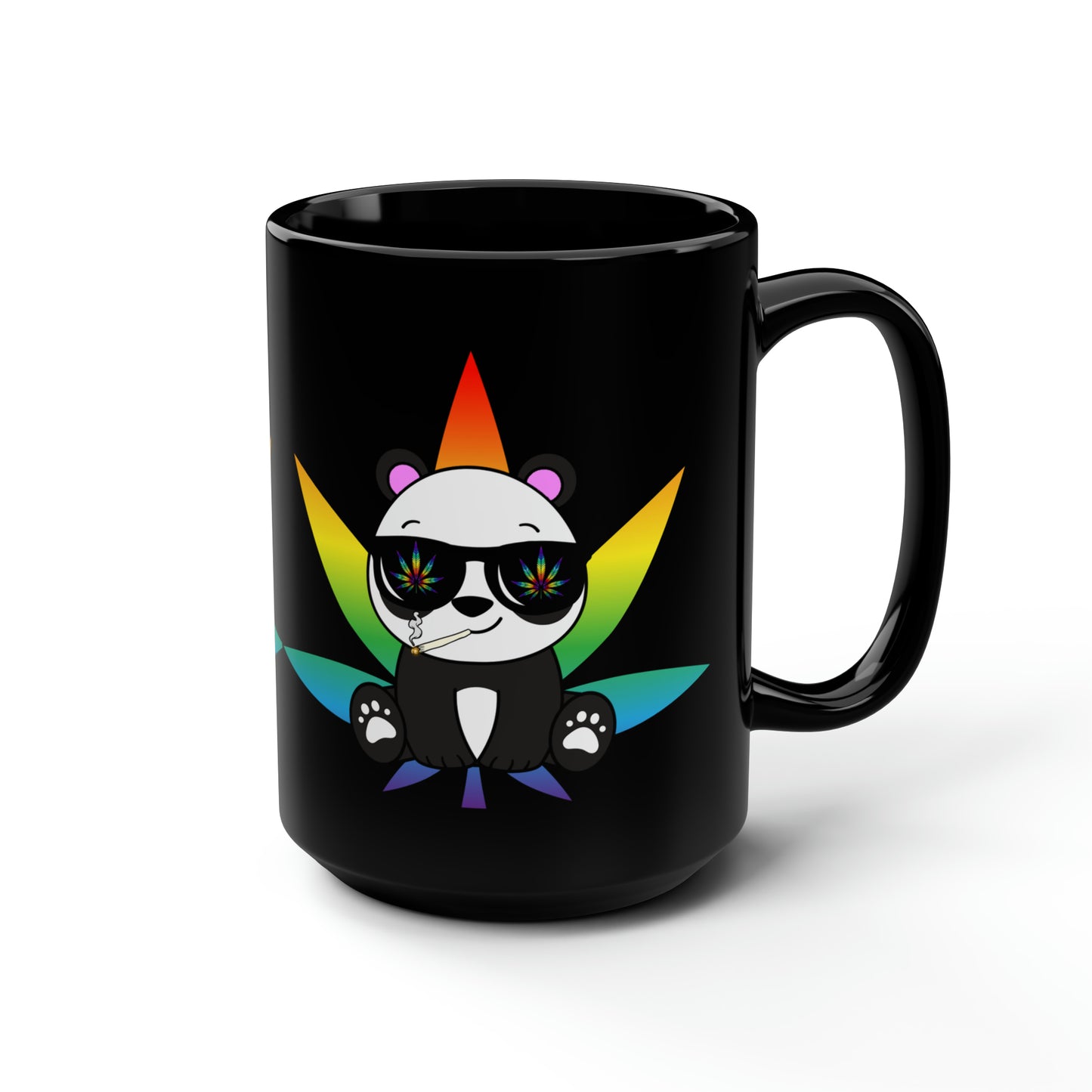 420 Panda, Black Mug, 15oz, 420 Gift