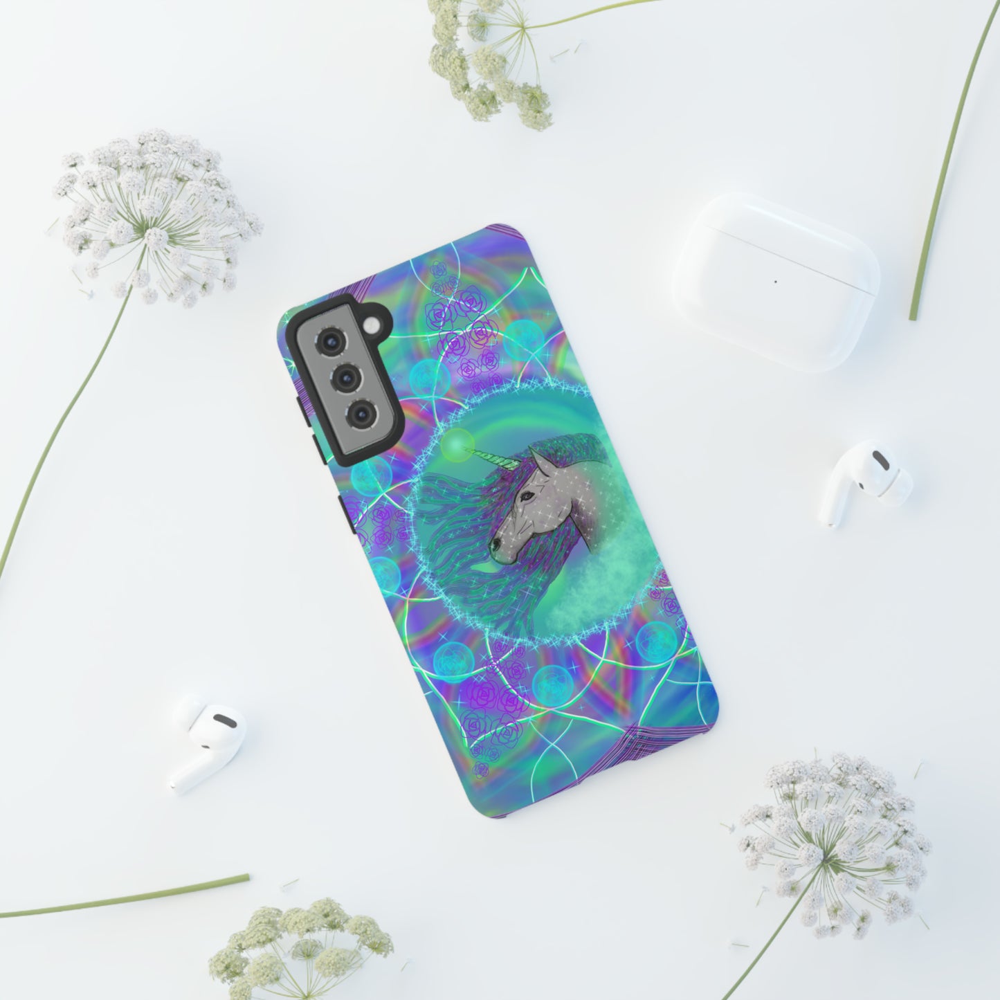 Mystic Unicorn Protective Phone Case, Samsung, iPhone, Pixel, all sizes