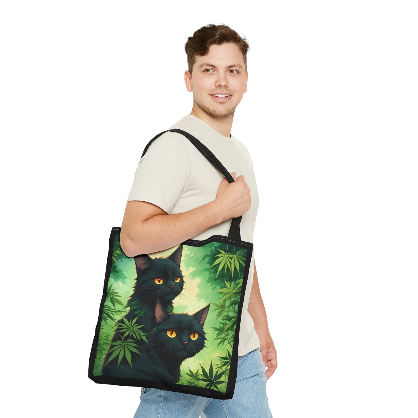 Black Cat, 420 Themed, Tote Bag