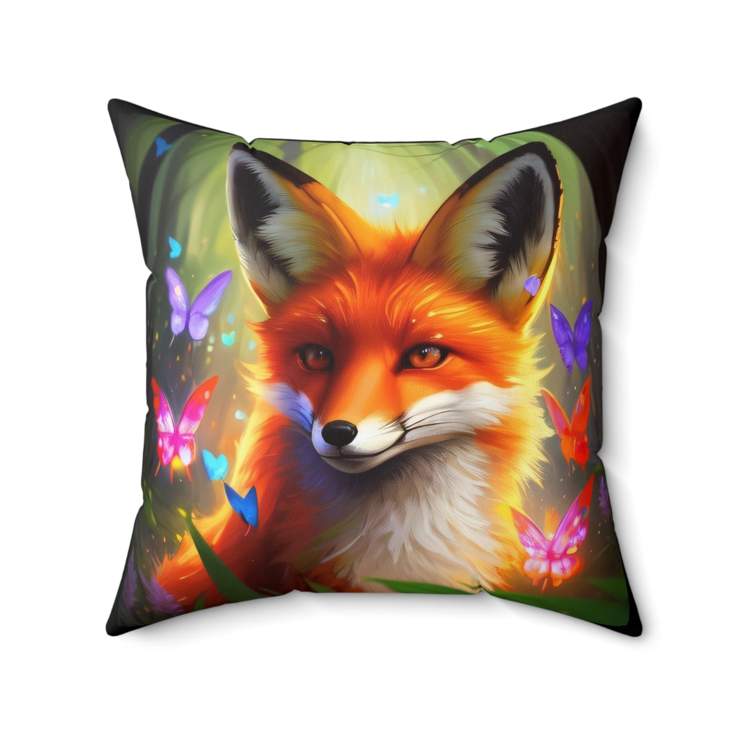 Dreamy Fox, Spun Polyester Square Pillow