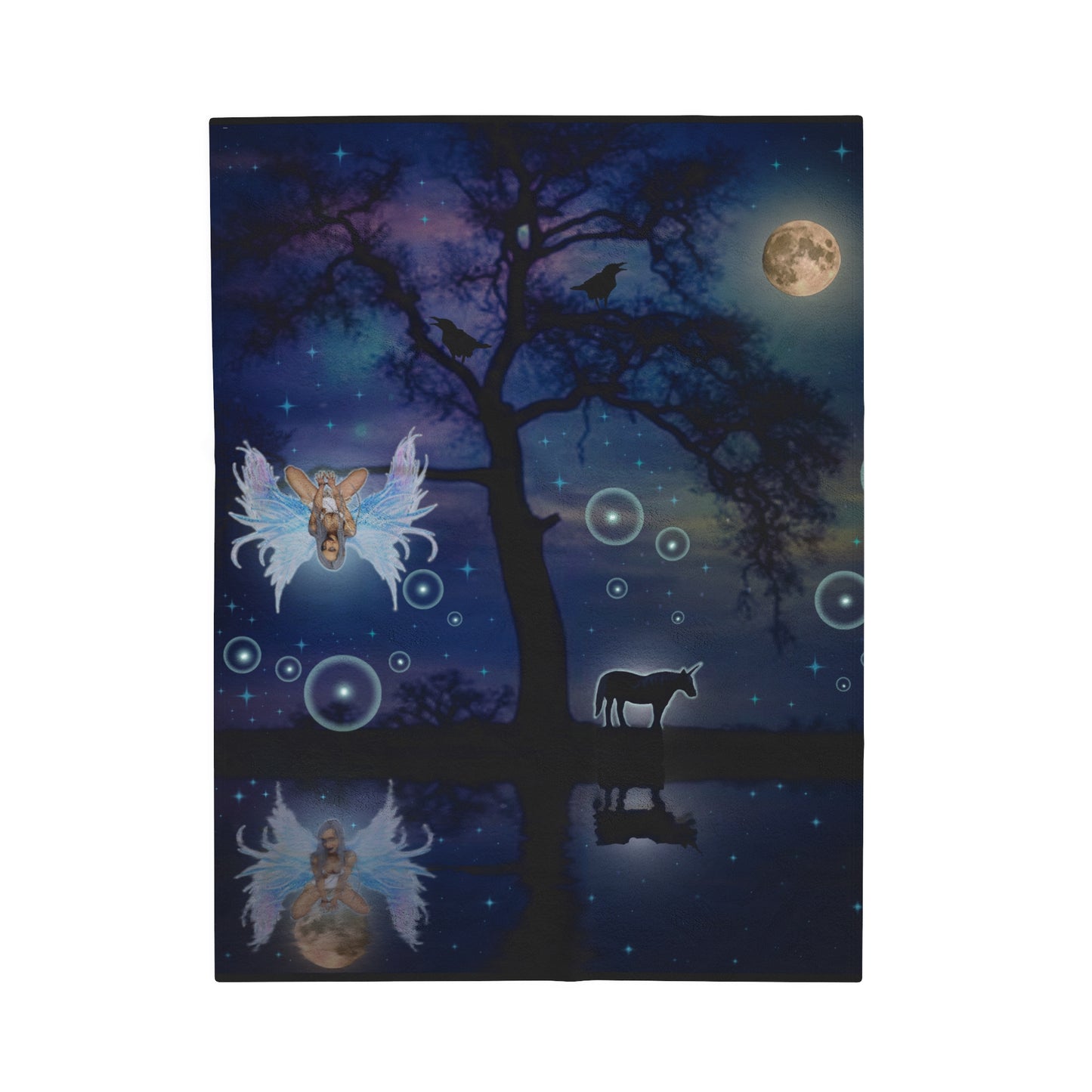 Mystic Moon Fairy Velveteen Plush Blanket