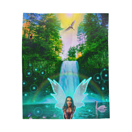 Mystic Water Fairy Velveteen Plush Blanket