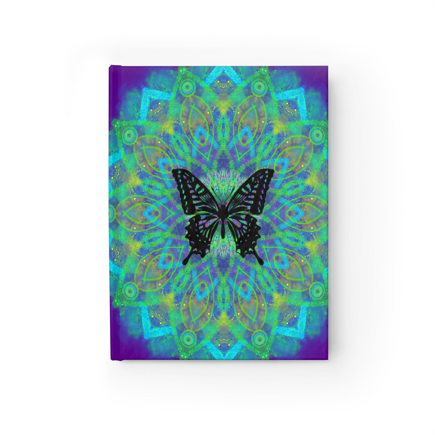 Mystic Butterfly Mandala Hardcover Journal - Ruled Line